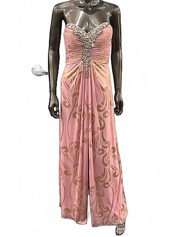 Decode 1.8 Women's Sweetheart Strapless Gown in Blush Gold (view 2)