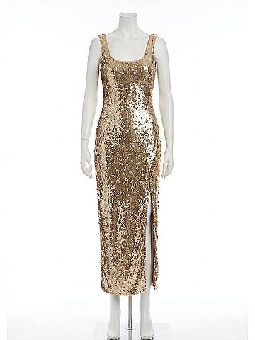 Line & Dot Naida Sequins Dress in Gold (view 1)