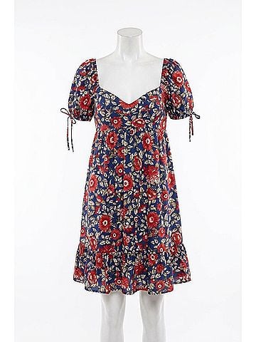 Blu Pepper Frolic Sweetheart Mini Dress in Royal Blue Multi (view 1)