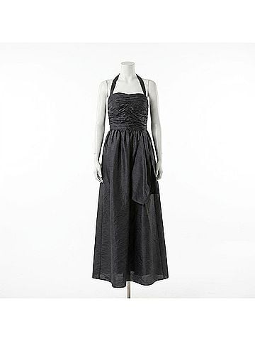 Donna Karan Collection Halter Neck Textured Maxi Dress in Black (view 1)