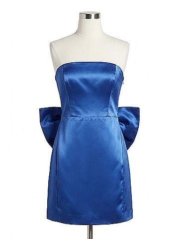 Lulu Melody Bow Back Taffeta Mini Dress in Royal Blue (view 1)
