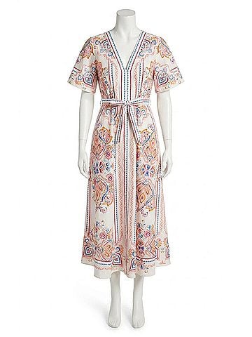 Hale Bob Mona Poplin Maxi Dress in Pink (view 1)