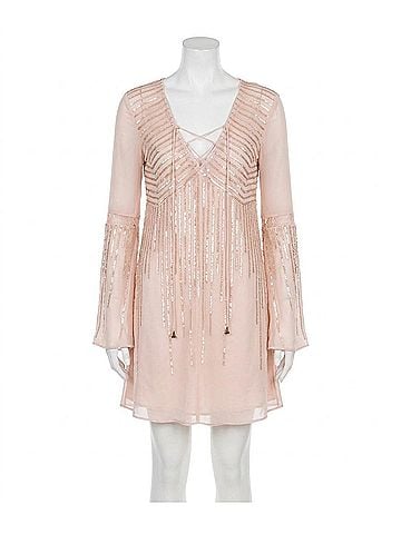 The Jetset Diaries Byzantine Mini Dress in Bare Blush (view 1)