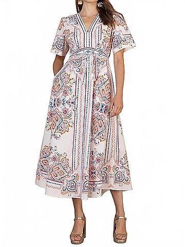 Hale Bob Mona Poplin Maxi Dress in Pink (view 2)