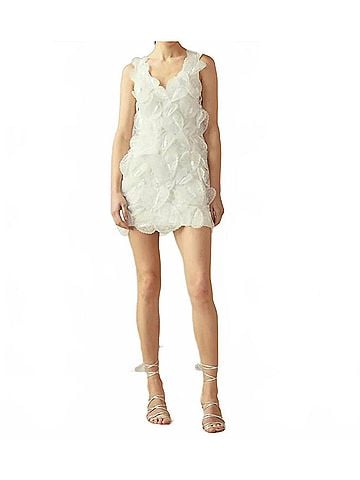 Cynthia Rowley Elle Embellished Hearts Dress in White (view 2)