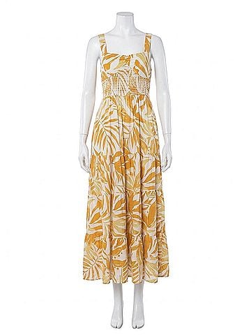 Amuse Society Gypsy Sun Woven Dress in Yellow Haze (view 1)