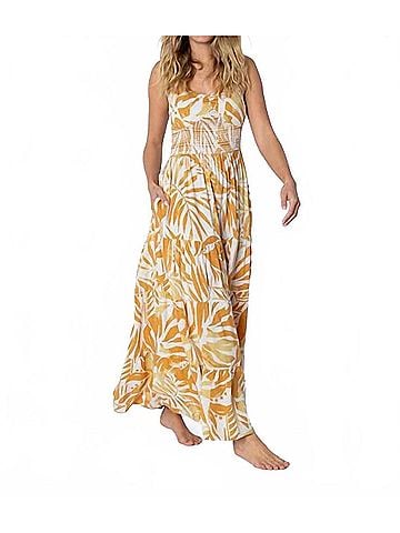 Amuse Society Gypsy Sun Woven Dress in Yellow Haze (view 2)