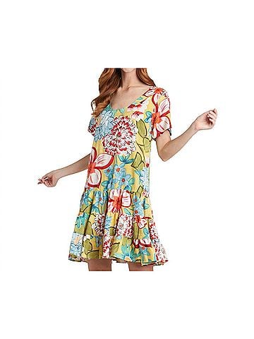 Jams World Hattie Scoop Neck Mini Dress in Riesling (view 2)