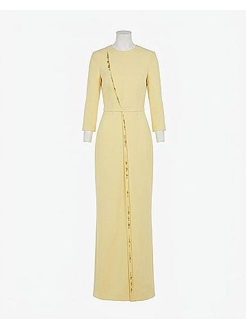 Safiyaa Tosavetta Long Dress in Pale Yellow (view 1)