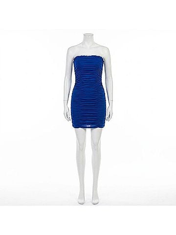 Blondie Nites Strapless Dress in Royal Blue (view 1)