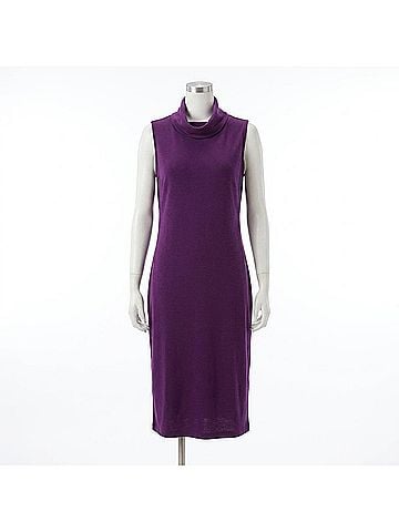 Donna Karan Collection Cowlneck Sleeveless Midi Dress in Rich Purple (view 1)