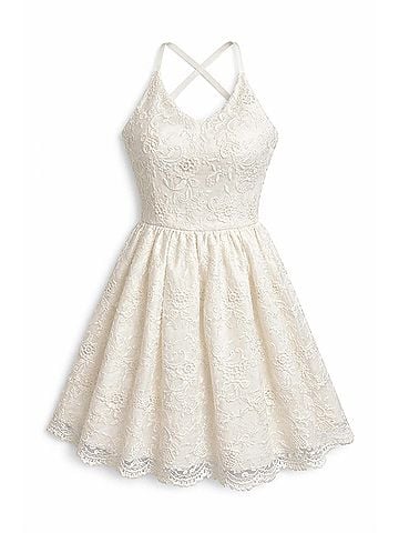 Gracia Women's Backless Dress in Off White (view 2)