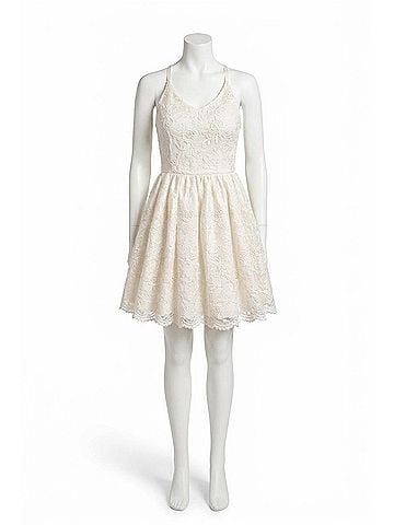 Gracia Women's Backless Dress in Off White (view 1)