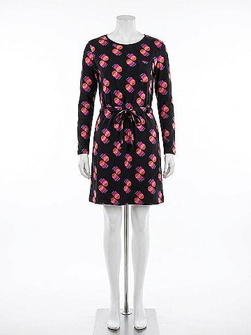 Mata Traders Abby Long Sleeve Dress Memphis Shapes in Black (view 1)