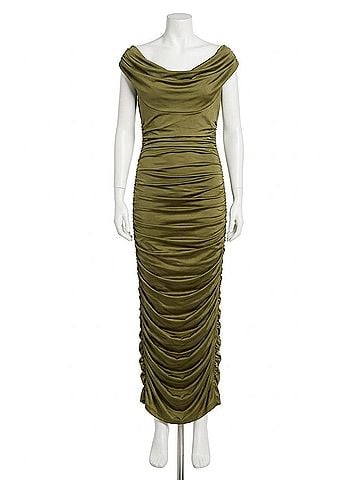 Black Halo Evangeline Gown in Hunter Green (view 1)