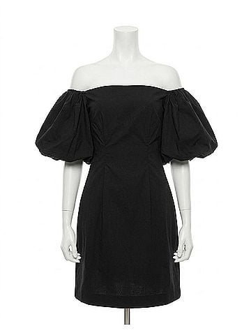 Caroline Constas Rebekah Bubble Sleeve Mini Dress in Black (view 1)