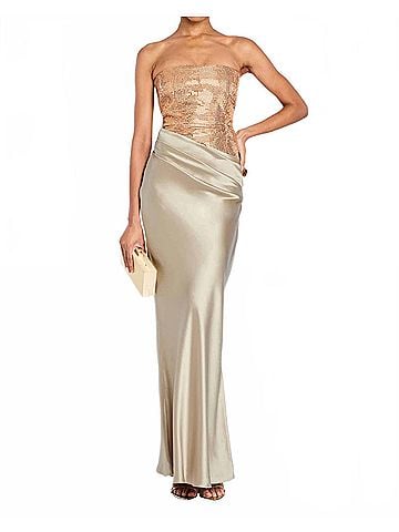 retrofête Alexandra Dress in Latte (view 2)