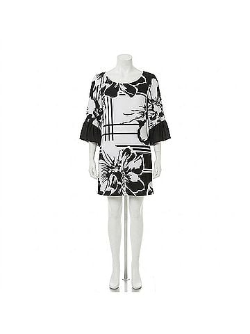 A.gain Women's Floral Dress in Black/White Print (view 1)