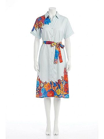 Tucker Sarah Shirt Dress in Grecian Garden (view 1)