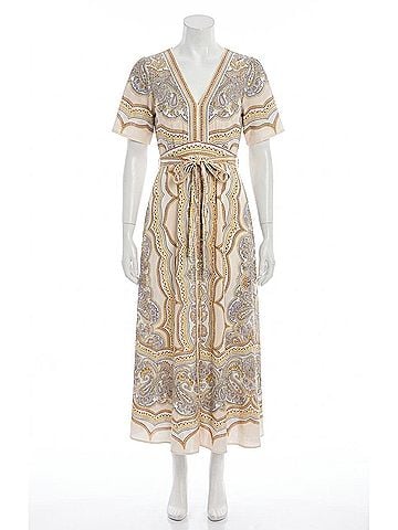 Hale Bob Eila Cotton Poplin Dress in Beige (view 1)