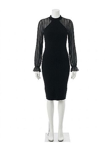 Dylan Ryan Chic Long Sleeve Dress in Black (view 1)