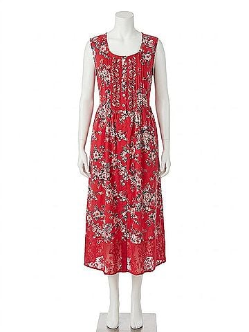 April Cornell Rosemary Porch Dress in Red Multi (view 1)