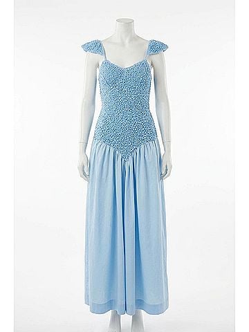 S/W/F Cap Sleeve Mottled Maxi Dress in Sky Blue (view 1)