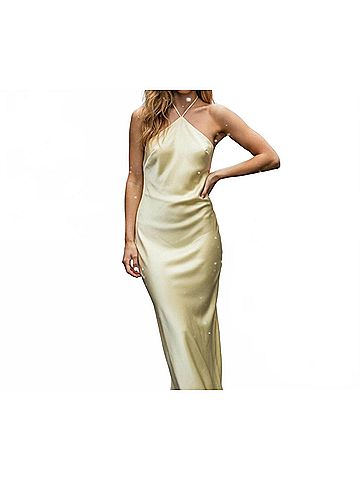 Morgan & Co. Maxi Strapless Dress in Cream (view 2)
