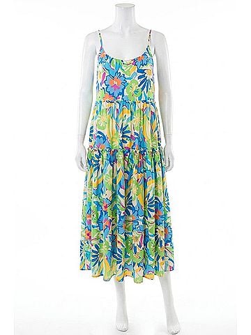 Flying Tomato Paradise Found Midi Dress in Blue (view 1)