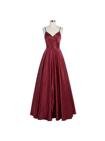 Blondie Nites Elegant Evening Gown in Burgundy (view 1)