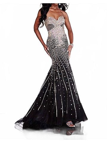 Panoply Women's Prom Dress in White Gold Silver (view 2)