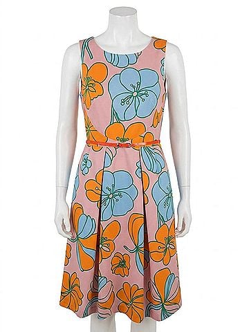 Traffic People Women's Doris Dress in Pink/Orange/Blue (view 1)