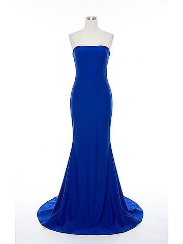 Atria Clothing Plain Jersey Strapless Gown in Signature Royal (view 1)
