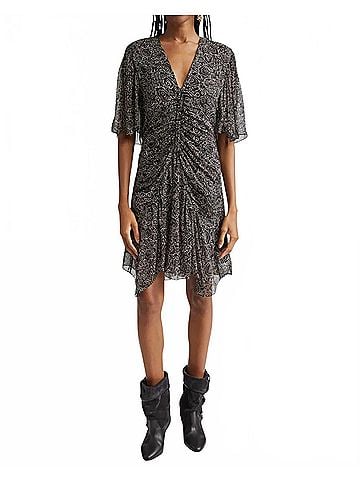Isabel Marant Vivienne Dress in Black/ Ecru (view 2)