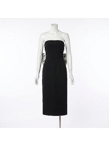 Donna Karan Collection Strapless Bow Back Mini Dress in Black (view 1)