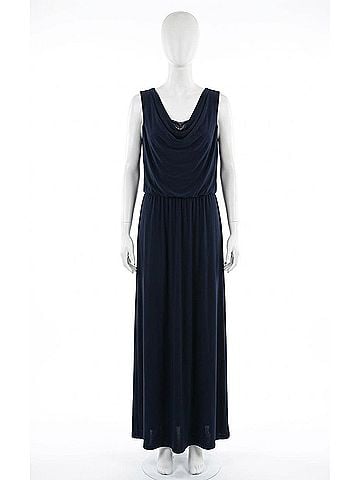 JS Boutique Women's Blouson Top Long Dress in Navy (view 1)