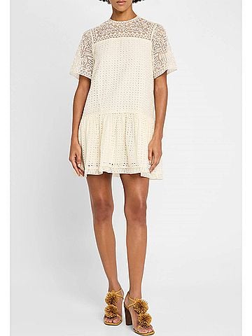 Ulla Johnson Gabi Mini Dress in Ivory (view 2)