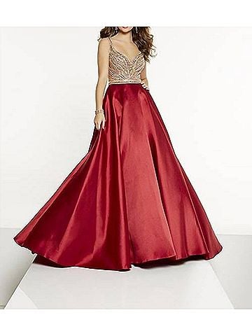 Panoply Women's Prom Dress in Gold Garnet (view 2)