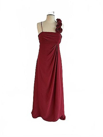 Bari Jay Women's Floor-Length Formal Gown in Red (view 2)