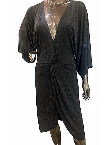 Sheri Bodell Women's Long Sleeve Mini Dress in Black (view 2)