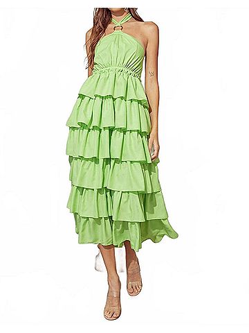 Do & Be In The Limelight Maxi Dress in Lime (view 2)