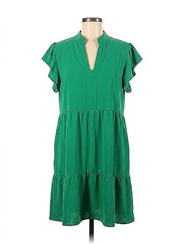 Pixi + Ivy Women's Long Tier Dress in Kelly Green (view 1)