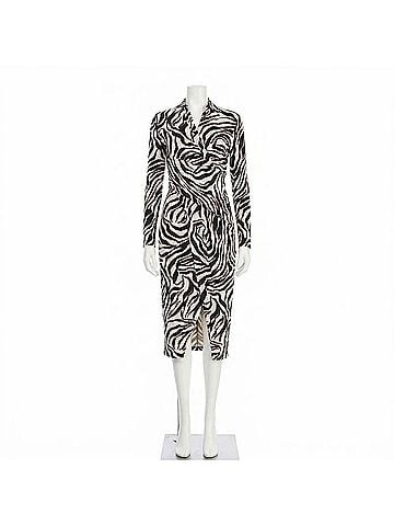 Rachel Roy Faux Wrap Midi Dress in Multi (view 1)