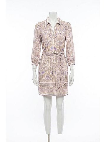 Hale Bob Sloan Jersey 3/4 Sleeve Short Dress in Multi Pastels (view 1)