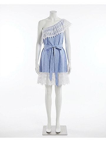 Miguelina Women's Patsy Dress in Blue Denim (view 1)