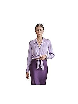 L'Agence Lilac Tie-Front Long-Sleeve Blouse Blouse (view 1)