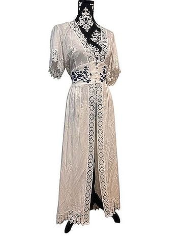 Francesca's Katrina Embroidered Long Kimono Casual Dress (view 1)