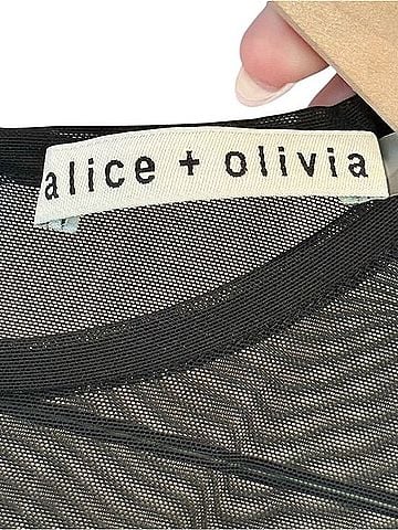 Alice + Olivia Sheer Mesh Corset Mini Dress Cocktail Dress (view 2)