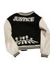 Justice 100% Polyester Black White Jacket Size M - photo 2