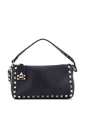Valentino Garavani Rockstud Zip Pochette Shoulder Bag Leather Small (view 1)